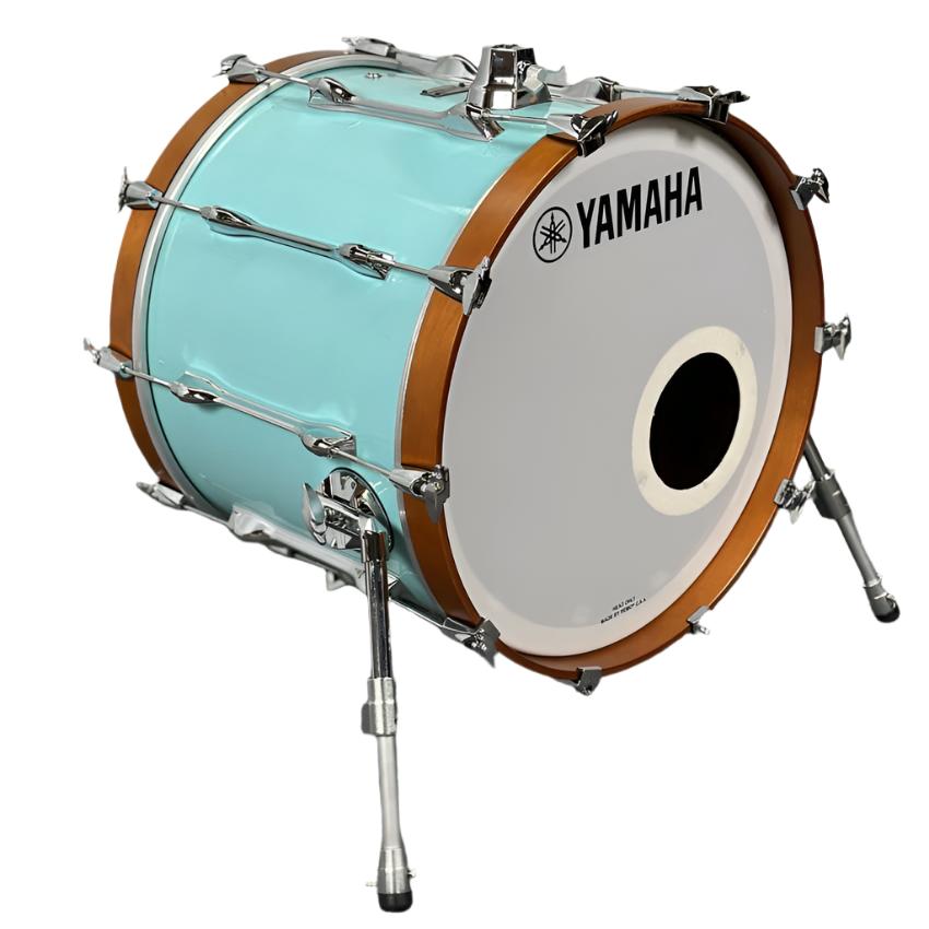 Used Yamaha Recording Custom Bass Drum 20x16 Surf Green - Drum Center Of Portsmouth