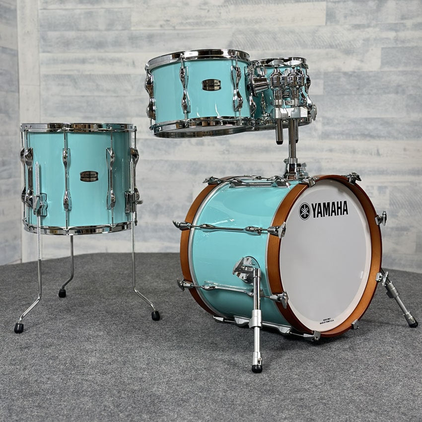Used Yamaha Recording Custom 4pc Jazz Drum Set Surf Green - Drum Center Of Portsmouth