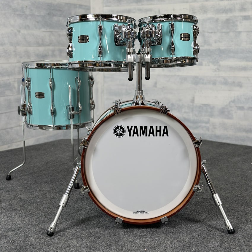 Used Yamaha Recording Custom 4pc Jazz Drum Set Surf Green - Drum Center Of Portsmouth