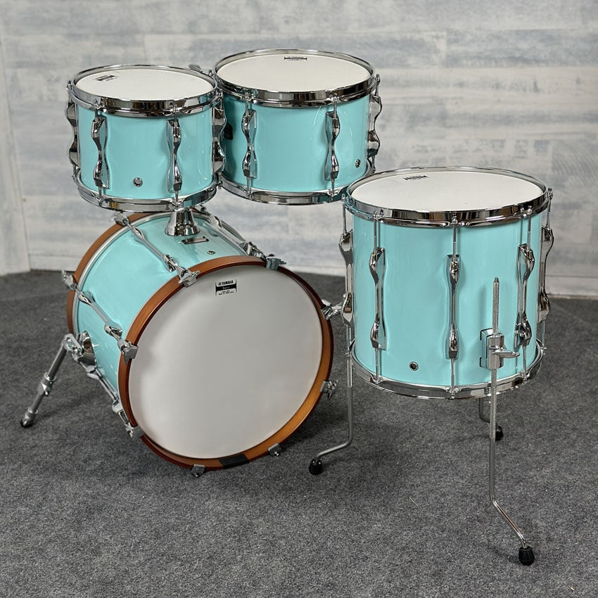 Used Yamaha Recording Custom 4pc Jazz Drum Set Surf Green - Drum Center Of Portsmouth