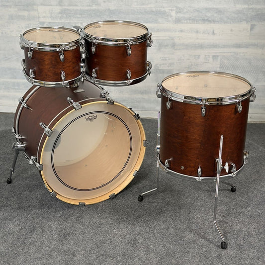 Used Yamaha Tour Custom Maple 4pc Drum Set w/22BD Chocolate Satin - Drum Center Of Portsmouth