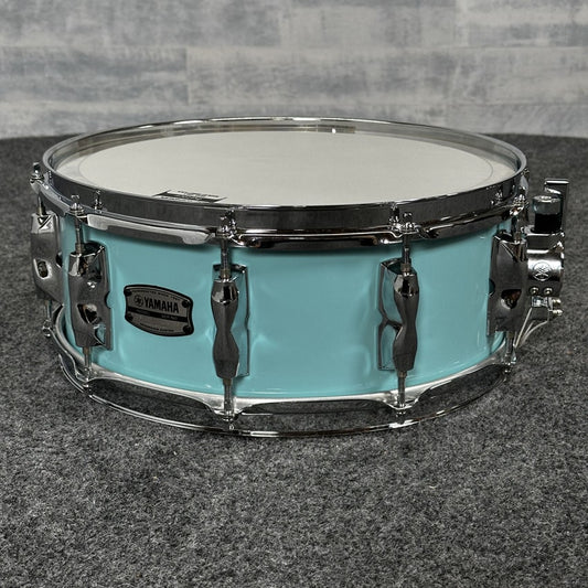 Used Yamaha Recording Custom Snare Drum 14x5.5 Surf Green - Drum Center Of Portsmouth