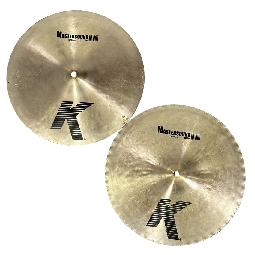 Used Zildjian K Mastersound Hi Hat Cymbals 13" - Good - Drum Center Of Portsmouth