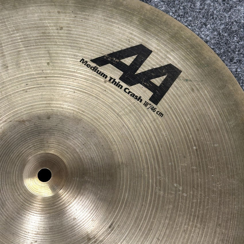 Used Sabian AA Medium Thin Crash Cymbal 18" - Good - Drum Center Of Portsmouth
