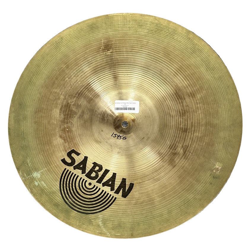 Used Sabian AA Medium Thin Crash Cymbal 18" - Good - Drum Center Of Portsmouth