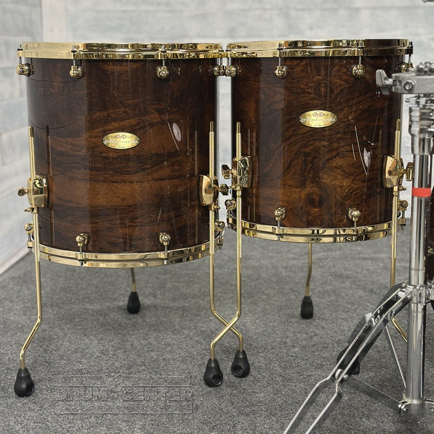 Pearl Masterworks Artisan 6pc Drum Set Natural Gloss Imbuia w/Gold Hw - Drum Center Of Portsmouth