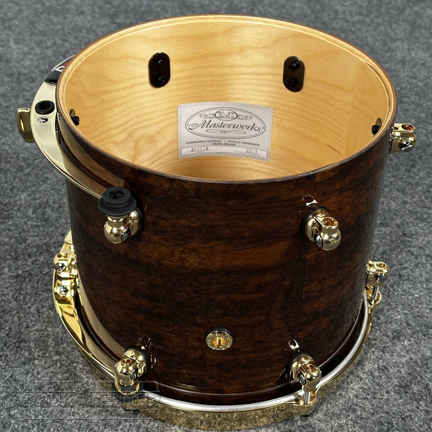 Pearl Masterworks Artisan 6pc Drum Set Natural Gloss Imbuia w/Gold Hw - Drum Center Of Portsmouth