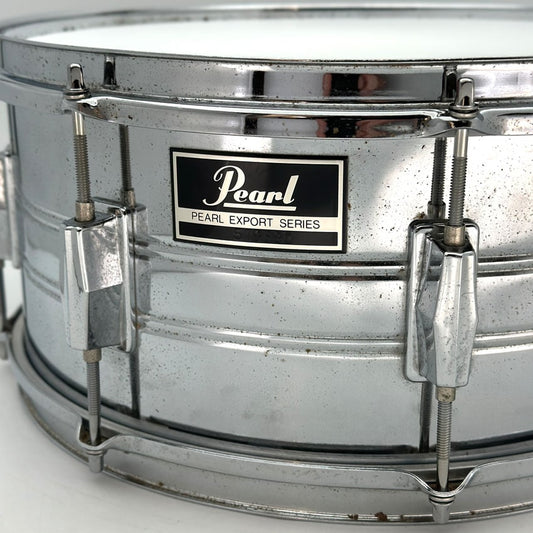 Used Pearl Export Steel Snare Drum 14x6.5 - Fair - Drum Center Of Portsmouth