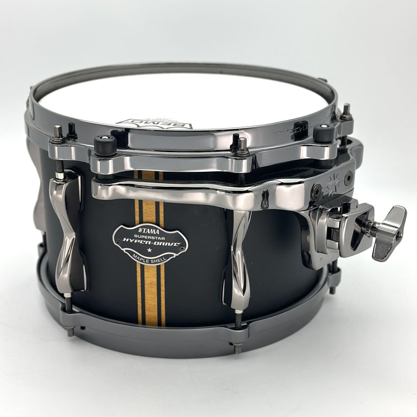 Used Tama Superstar Hyperdrive Duo Tom 10x7 Satin Black - Very Good - Drum Center Of Portsmouth