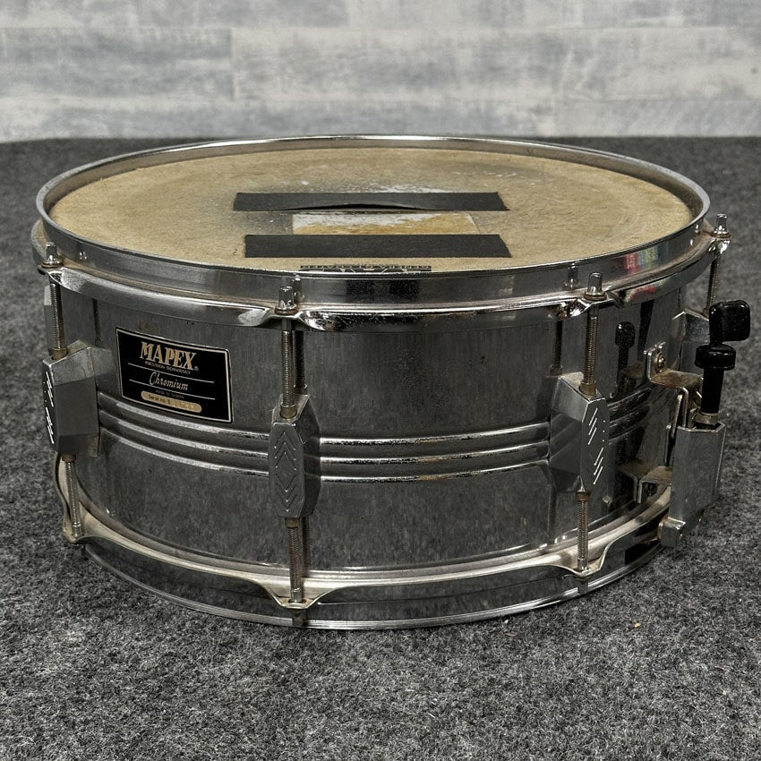 Used Mapex Chromium 14x6.5 Steel Snare Drum - Fair - Drum Center Of Portsmouth