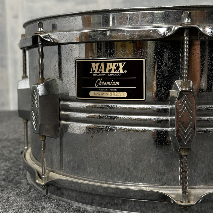 Used Mapex Chromium 14x6.5 Steel Snare Drum - Fair - Drum Center Of Portsmouth