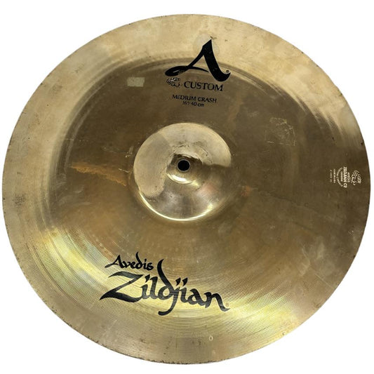 Used Zildjian A Custom Medium Crash Cymbal 16" - Good - Drum Center Of Portsmouth