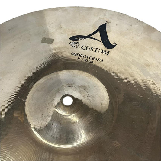 Used Zildjian A Custom Medium Crash Cymbal 16" - Good - Drum Center Of Portsmouth