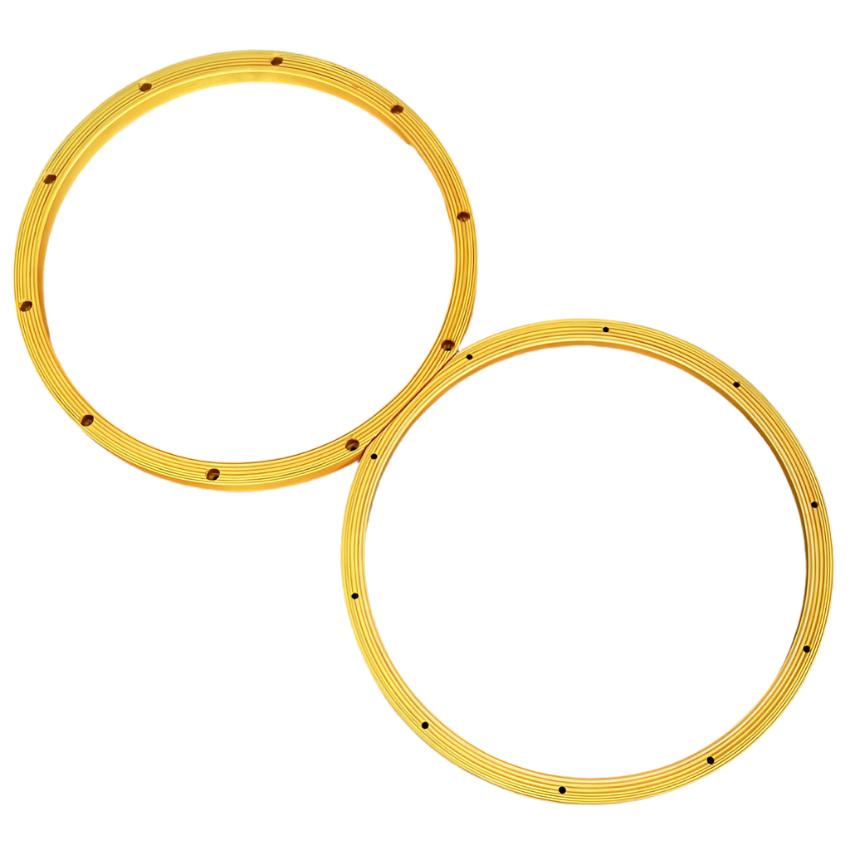 Used Yamaha Vintage Wood Hoop Pair 14" For Snare Drum - Very Good - Drum Center Of Portsmouth
