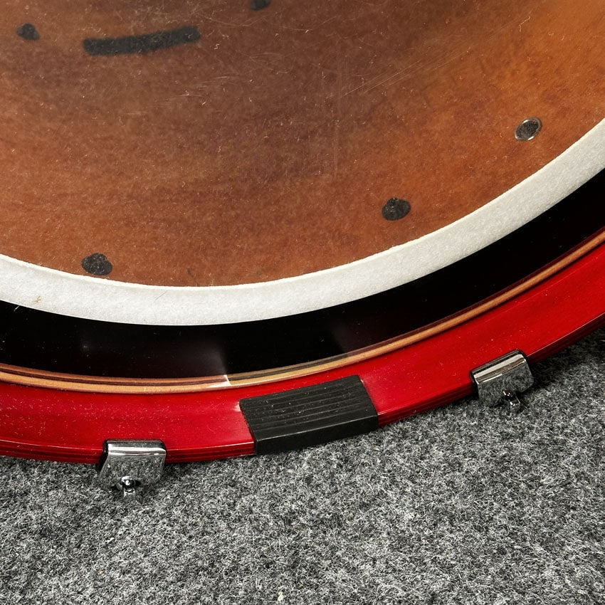 Used Yamaha Absolute Hybrid Maple 3pc Drum Set Red Autumn - Good - Drum Center Of Portsmouth