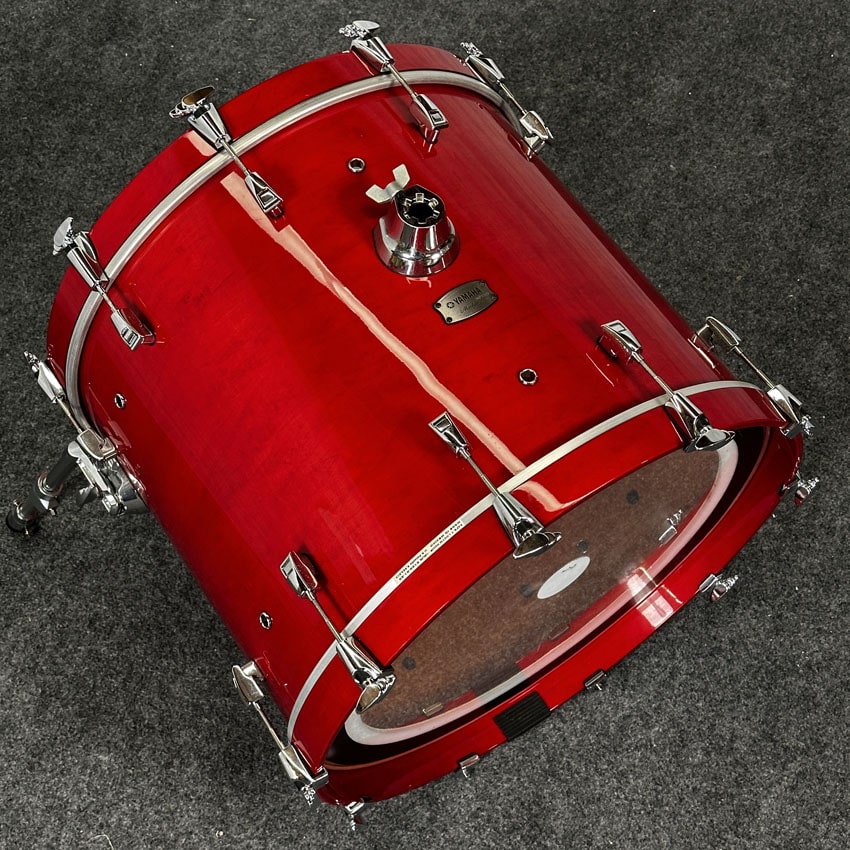 Used Yamaha Absolute Hybrid Maple 3pc Drum Set Red Autumn - Good - Drum Center Of Portsmouth
