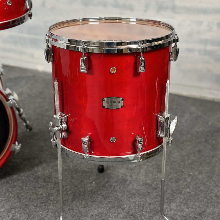 Used Yamaha Absolute Hybrid Maple 4pc Drum Set Red Autumn - Good - Drum Center Of Portsmouth