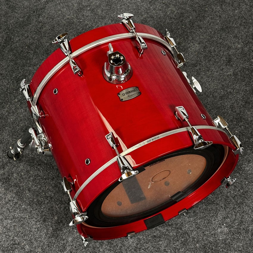 Used Yamaha Absolute Hybrid Maple 4pc Drum Set Red Autumn - Good - Drum Center Of Portsmouth