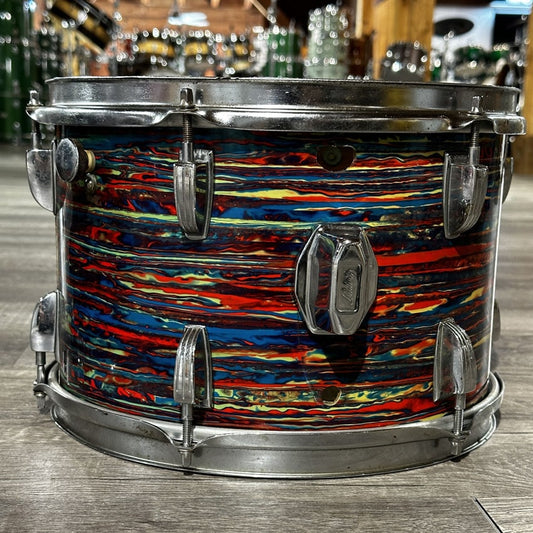 Used Vintage Ludwig 4pc Drum Set Psychedelic Red - Fair - Drum Center Of Portsmouth