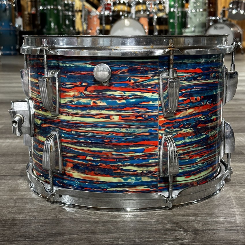Used Vintage Ludwig 4pc Drum Set Psychedelic Red - Fair - Drum Center Of Portsmouth