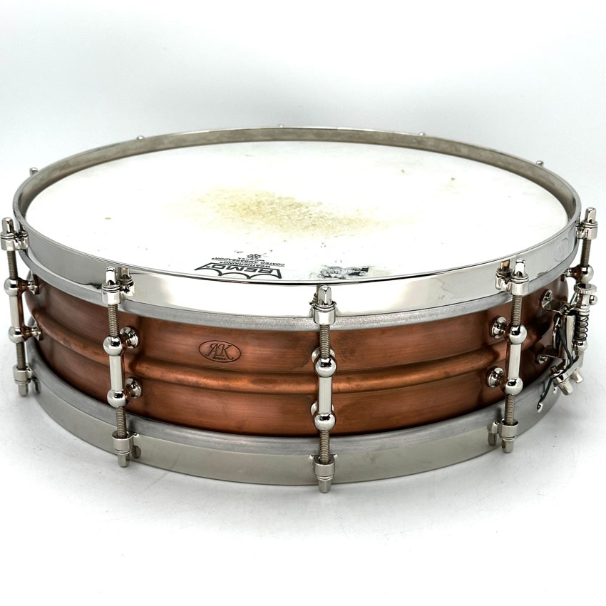 Used AK Drums Copper Standard Snare Drum 14x4 - Very Good - Drum Center Of Portsmouth