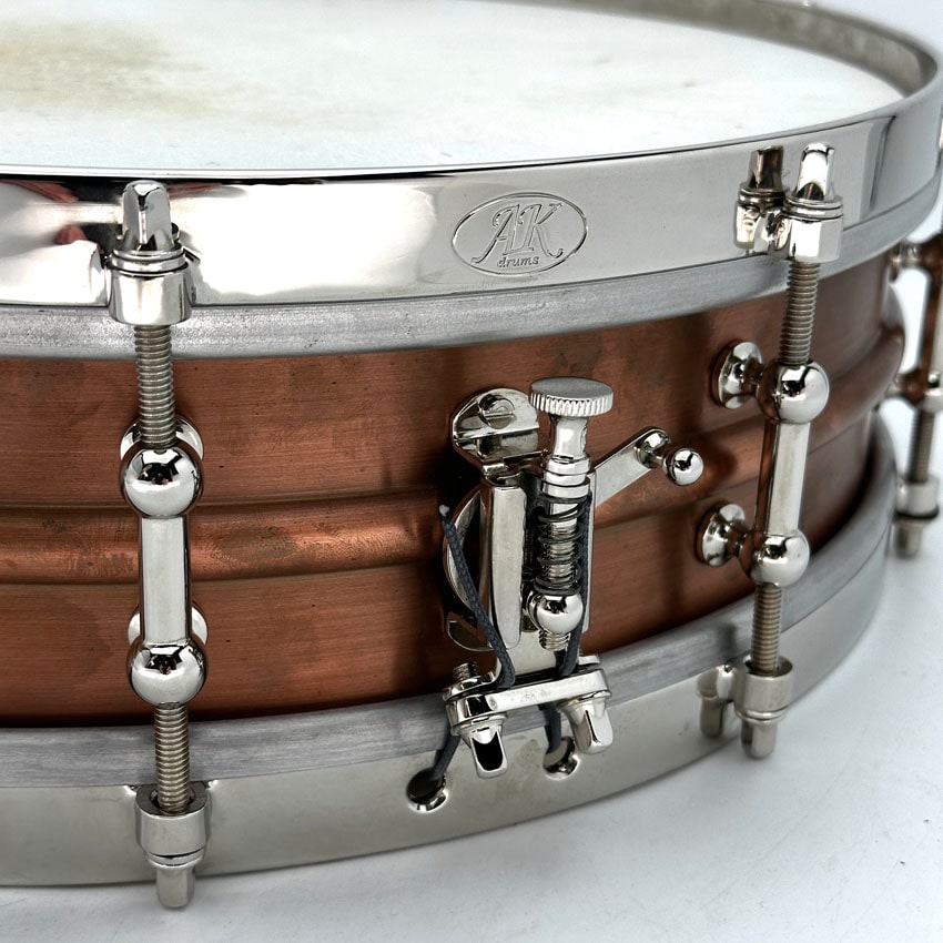 Used AK Drums Copper Standard Snare Drum 14x4 - Very Good - Drum Center Of Portsmouth