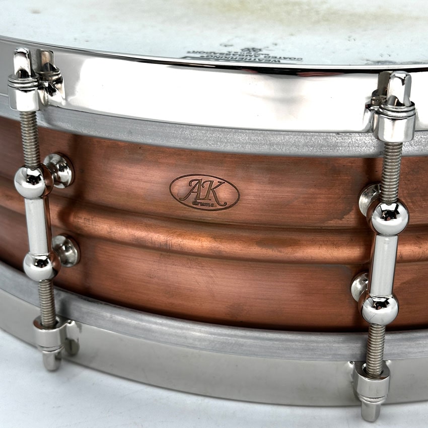 Used AK Drums Copper Standard Snare Drum 14x4 - Very Good - Drum Center Of Portsmouth