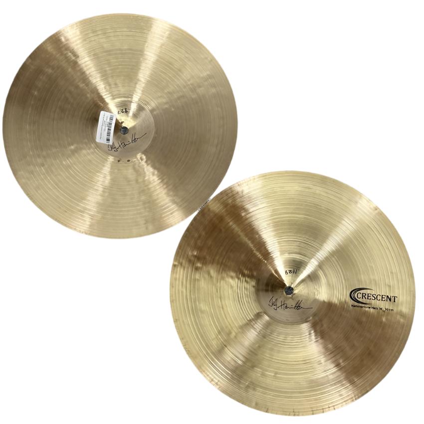 Used Sabian Crescent Hammertone Hi Hat Cymbals 14" - Excellent - Drum Center Of Portsmouth
