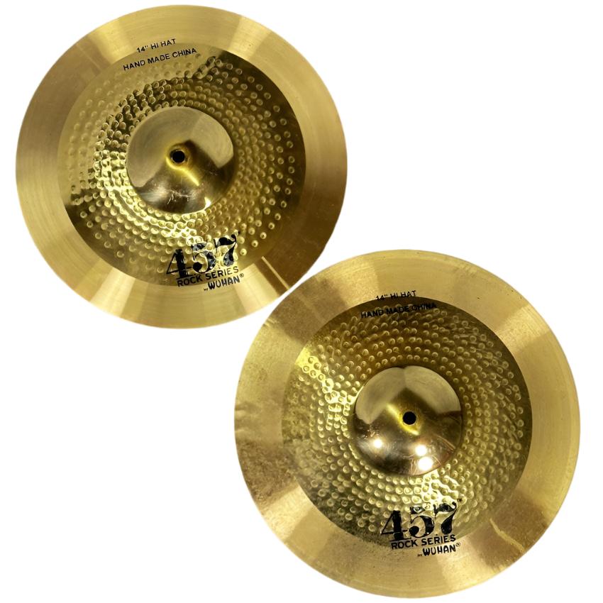 Used Wuhan 457 Rock Series Hi Hat Cymbals 14" - Fair - Drum Center Of Portsmouth