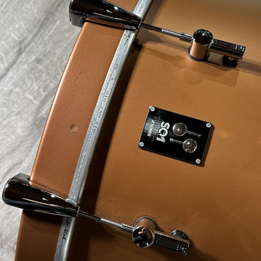 Used Sonor SQ1 3pc Drum Set Satin Copper Brown - Good - Drum Center Of Portsmouth