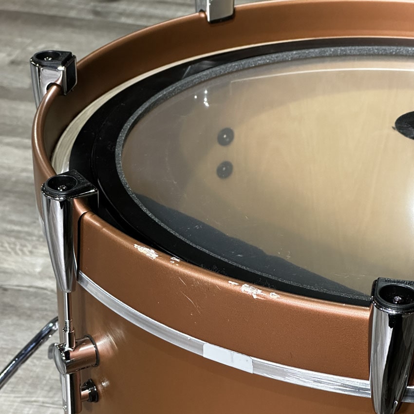 Used Sonor SQ1 3pc Drum Set Satin Copper Brown - Good - Drum Center Of Portsmouth
