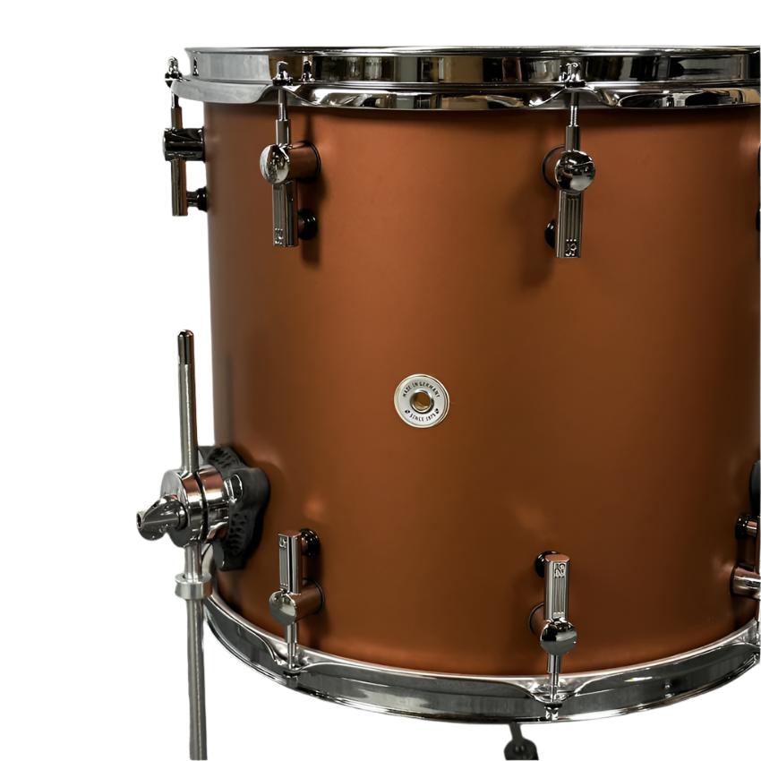 Used Sonor SQ1 Floor Tom 14x13 Satin Copper Brown - Good - Drum Center Of Portsmouth