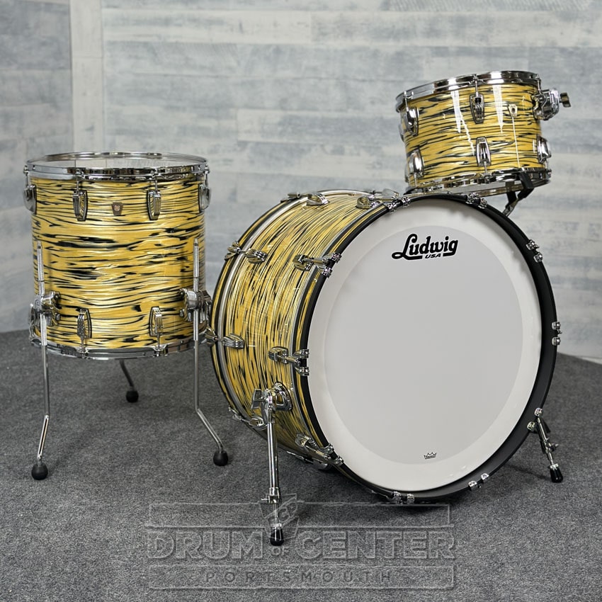 Ludwig Classic Maple 3pc Pro Beat Drum Set Lemon Oyster - Drum Center Of Portsmouth