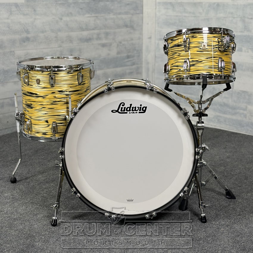 Ludwig Classic Maple 3pc Pro Beat Drum Set Lemon Oyster - Drum Center Of Portsmouth