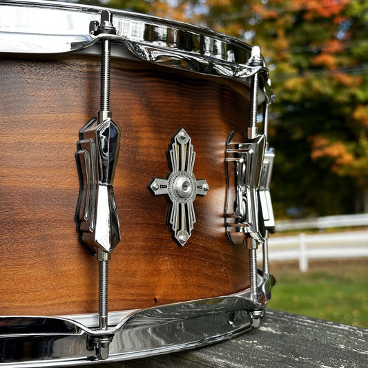 British Drum Company Founder's Reserve Pure Ultra Snare Drum 14x6.5 Fumed Aspen - Drum Center Of Portsmouth