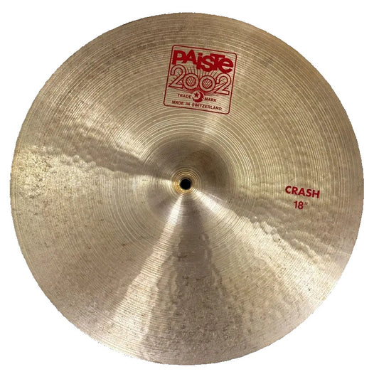 Used Paiste 2002 Crash Cymbal 18" - Good - Drum Center Of Portsmouth