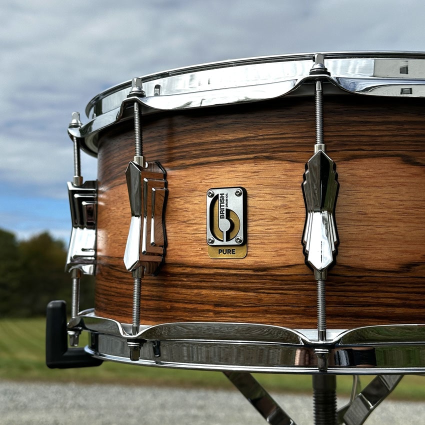 British Drum Company Founder's Reserve Pure Ultra Snare Drum 14x6.5 Wild Mango - Drum Center Of Portsmouth