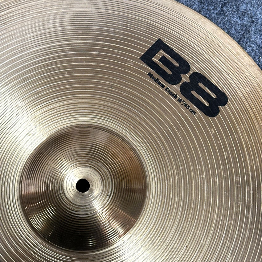 Used Sabian B8 Medium Crash Cymbal 18" - Good - Drum Center Of Portsmouth