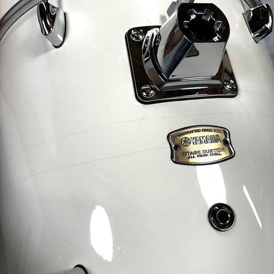 Used Yamaha Stage Custom Birch 4pc Jazz Drum Set Classic White - Drum Center Of Portsmouth