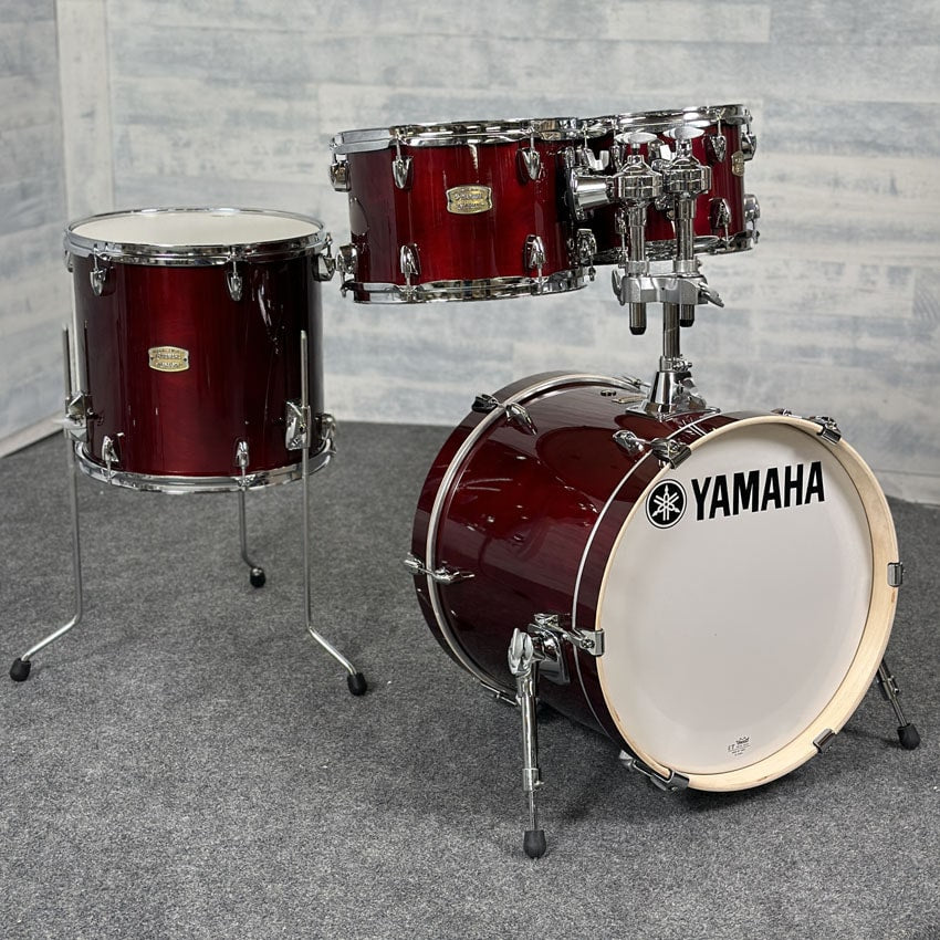 Used Yamaha Stage Custom Birch 4pc Jazz Drum Set Cranberry Red - Drum Center Of Portsmouth