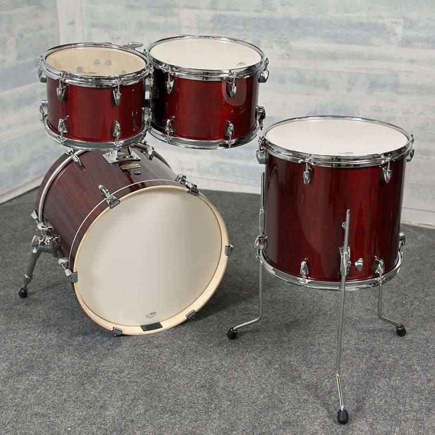 Used Yamaha Stage Custom Birch 4pc Jazz Drum Set Cranberry Red - Drum Center Of Portsmouth