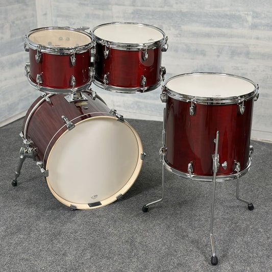 Used Yamaha Stage Custom Birch 4pc Jazz Drum Set Cranberry Red - Drum Center Of Portsmouth