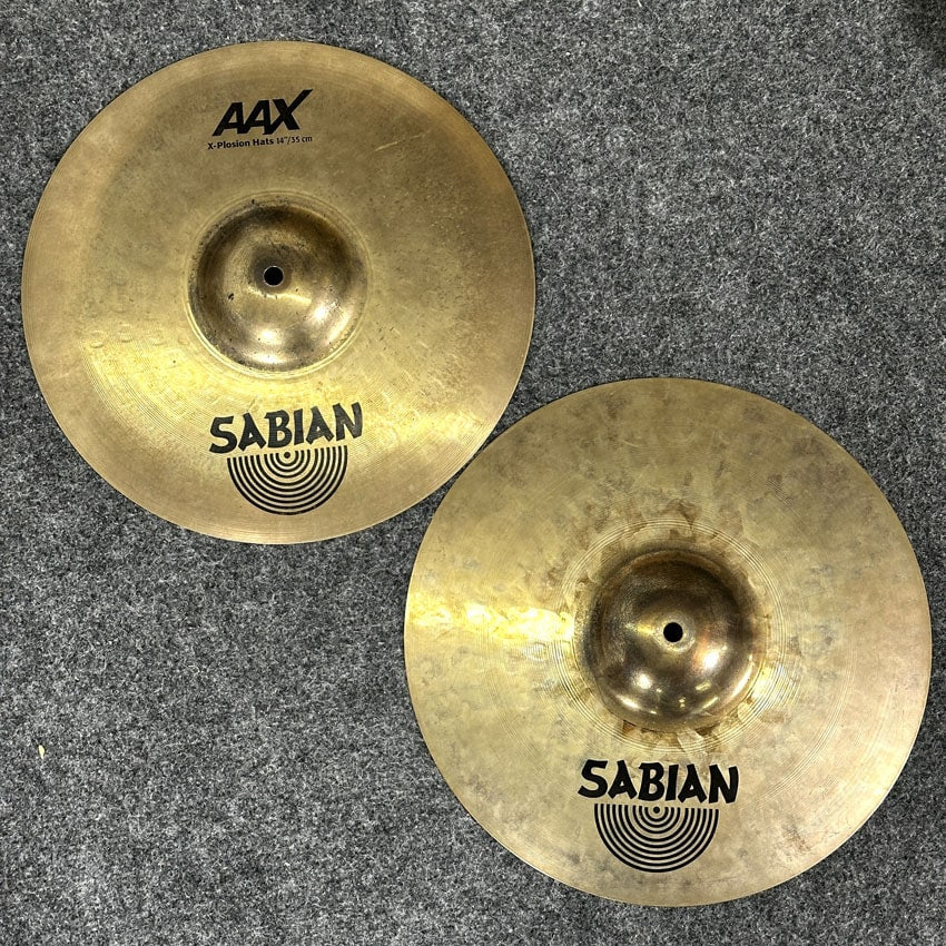 Used Sabian AAX Xplosion Hi Hat Cymbals 14" - Very Good - Drum Center Of Portsmouth