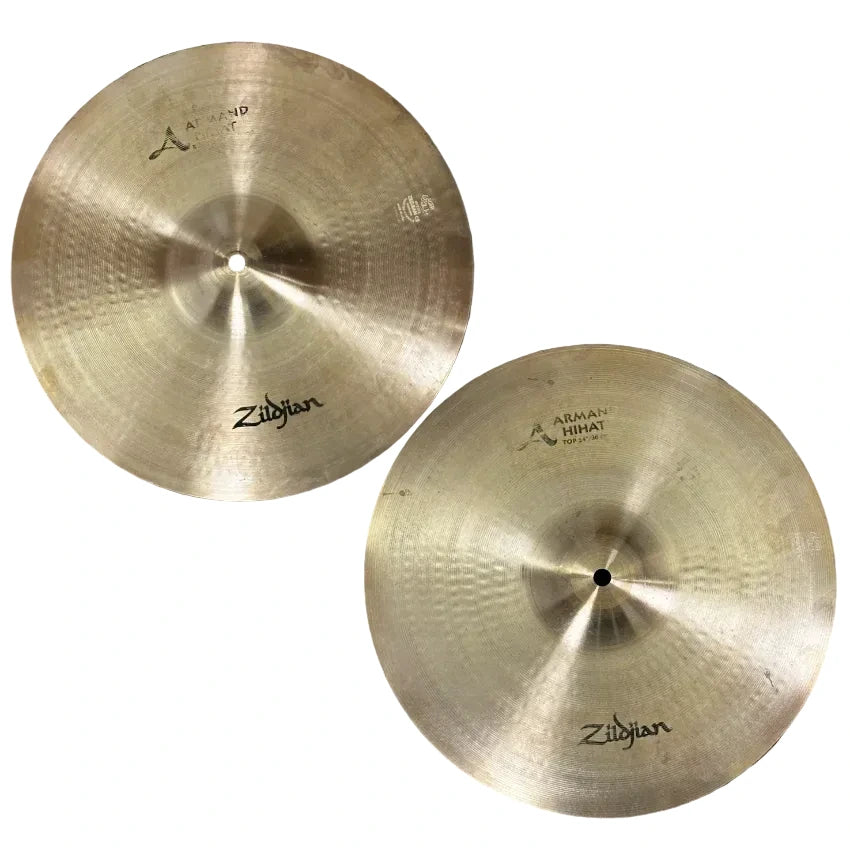 Used Zildjian A Armand Hi Hat Cymbals 14" - Good - Drum Center Of Portsmouth