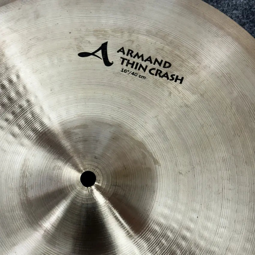 Used Zildjian A Armand Thin Crash Cymbal 16" - Good - Drum Center Of Portsmouth