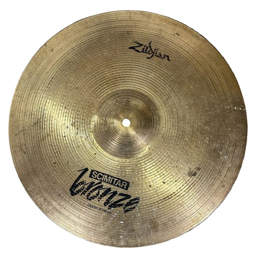 Used Zildjian Scimitar Bronze Crash Cymbal 16" - Fair - Drum Center Of Portsmouth