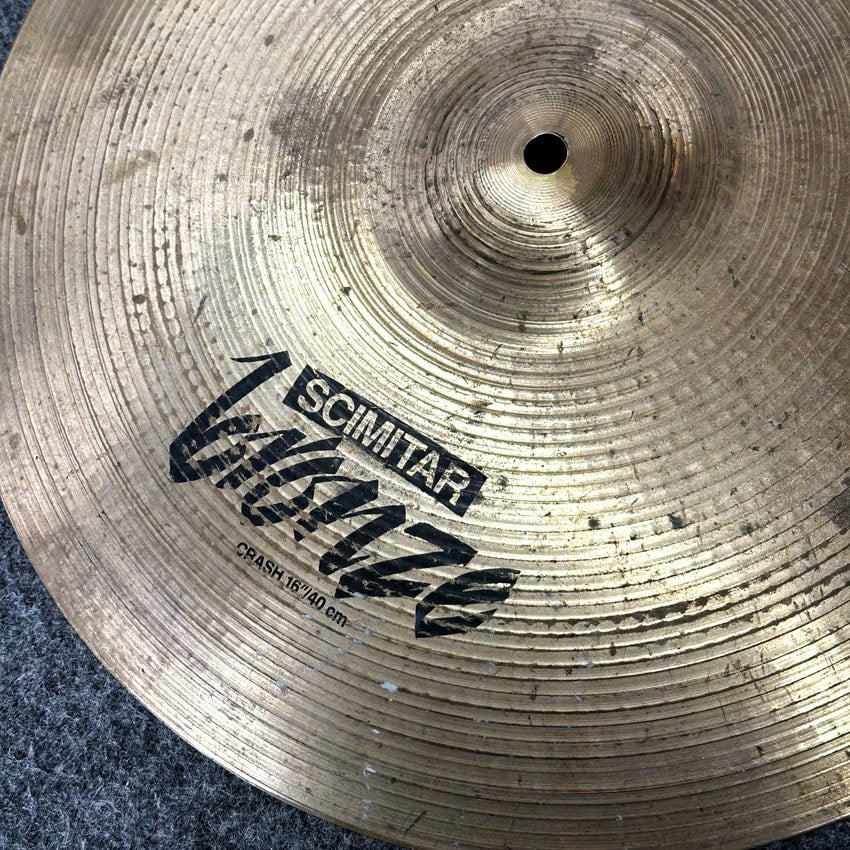 Used Zildjian Scimitar Bronze Crash Cymbal 16" - Fair - Drum Center Of Portsmouth