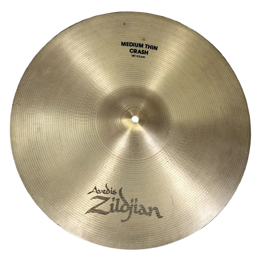Used Zildjian A Medium Thin Crash Cymbal 18" - Good - Drum Center Of Portsmouth