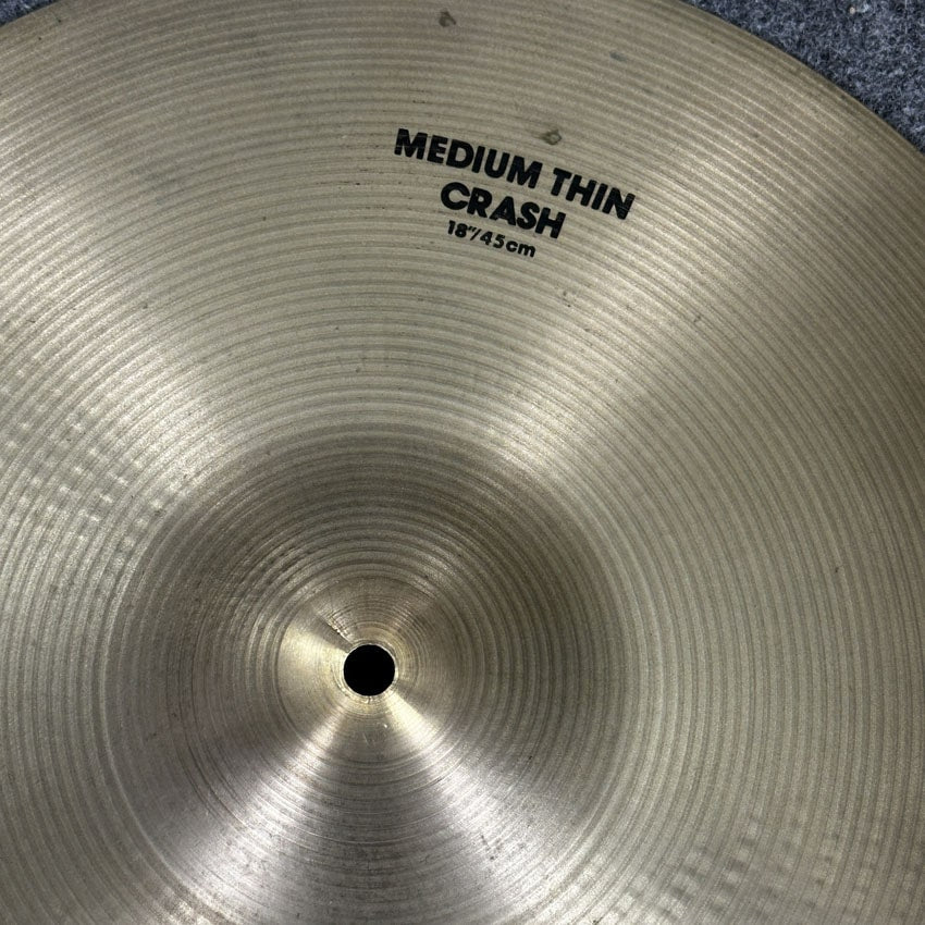 Used Zildjian A Medium Thin Crash Cymbal 18" - Good - Drum Center Of Portsmouth