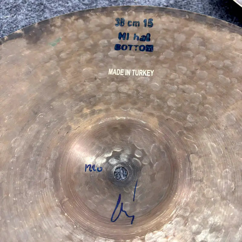 Used Bosphorus Black Pearl Hi Hat Cymbals 15" - Good - Drum Center Of Portsmouth